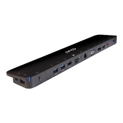 Club 3D Triple Display Dynamic PD Charging Dock - dockningsstation - USB-C - VGA, HDMI, DP - 1GbE