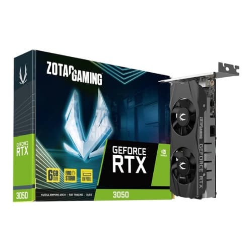 ZOTAC GAMING GeForce RTX 3050 6GB LP - grafikkort - GF RTX 3050 - 6 GB Svart