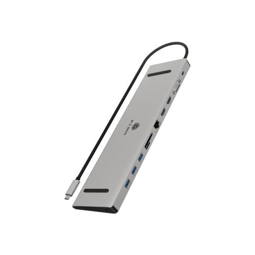 ICY BOX IB-DK2106a-CPD - dockningsstation - USB-C / Thunderbolt 3 - 2 x HDMI, VGA - 1GbE