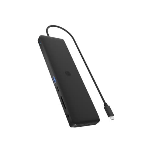 ICY BOX 11-in-1 Mobile with Triple Video Output - dockningsstation - USB-C - 2 x HDMI, DP - 1GbE