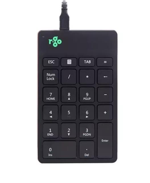 Näppäimistön numeronäppäimistön tauko/musta rgoconmwdbl, R-go Tools musta