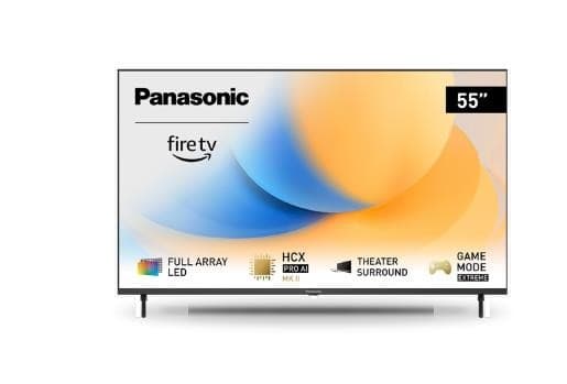 Tv-sæt 55" (4k/smart, 3840x2160, trådløst LAN, bluetooth, google tv, tv-55w90aeg), Panasonic Sort