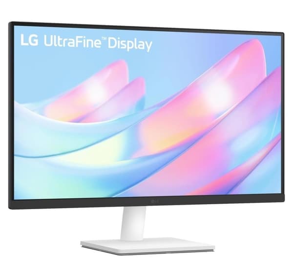 Lcd-skærm 27" (4k, panel-ips, 3840x2160, 16:9, 5 ms, tilt, 27us500-w), Lg Hvid