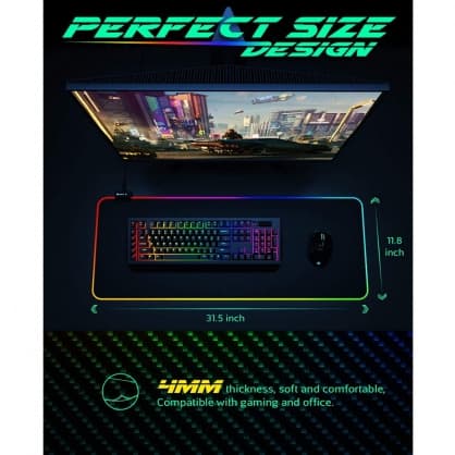 PC Musmatta, RGB-01 (80x30cm) Svart, Riff
