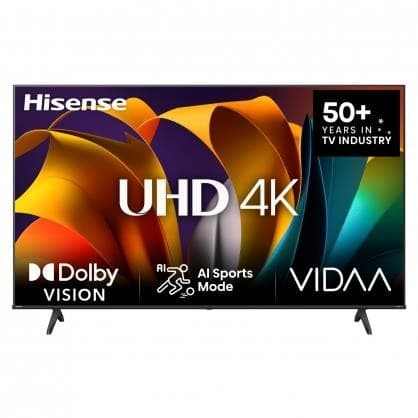 50" Ultra HD TV, 50A6N, Hisense Svart