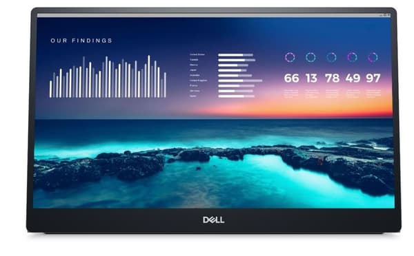 Monitor  p1424h (14", panel ips, 1920x1080, 16:9, matte, tilt, 210-bhqq), Dell Grå