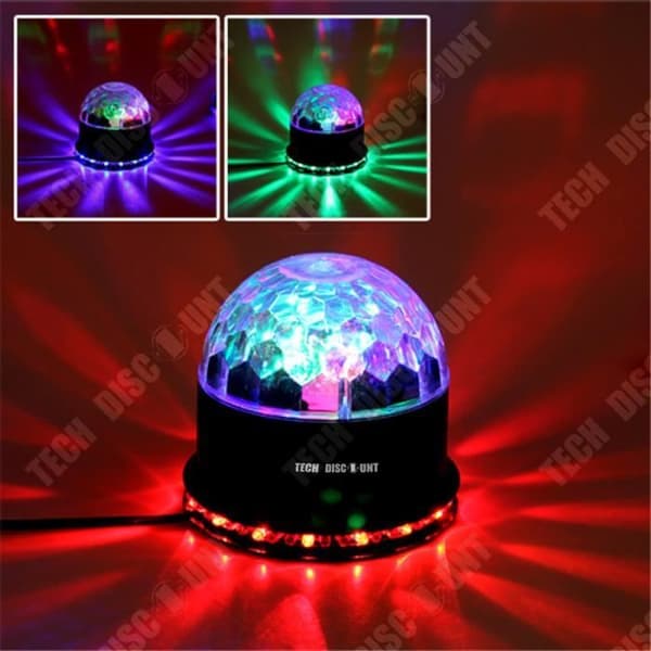 TD® Disco-lampa led färgansluten RGB-projektorlampa atmosfär scenfärg förändras roterande scenbelysning bärbar boll