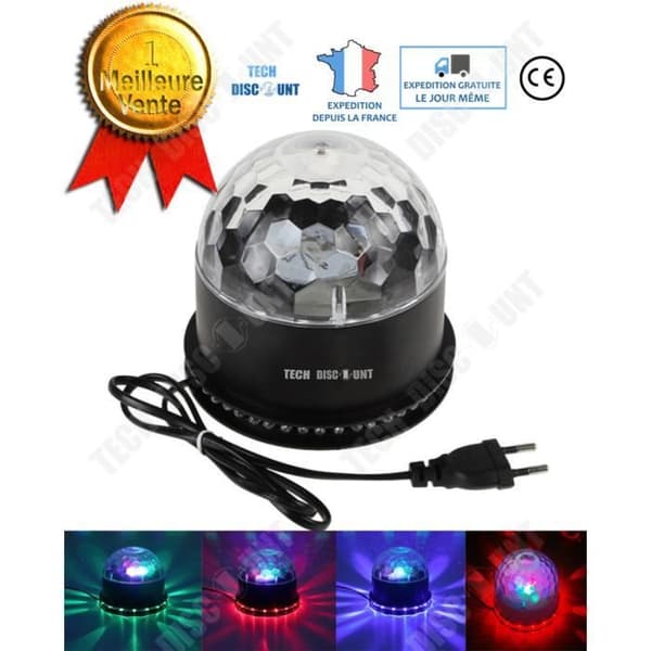TD® Disco-lampa led färgansluten RGB-projektorlampa atmosfär scenfärg förändras roterande scenbelysning bärbar boll