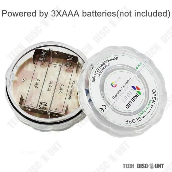 TD® 4-pack 10 LED-ljus dykljus Vattentät IP65 Flerfärgad dekoration Fjärrkontroll Undervatten Färgglad
