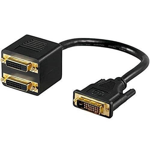 PremiumCord DVI-D (24 + 1) adapter med 2X DVI-D (24 + 1) honkontakt - kpdva-5