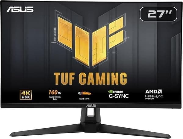 LCD-näyttö 90lm0ar0-b01371 (27", peli, paneeli ips, 3840x2160, 16:9, 160hz, matta, 1 ms, kaiuttimet, kallistus, väri musta), Asus musta