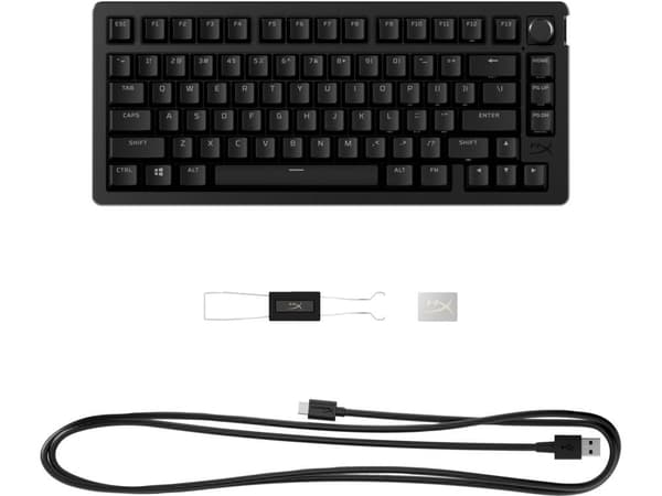 Tangentbord legering stiga 75 s svart/7g7a4aa aba, Hyperx
