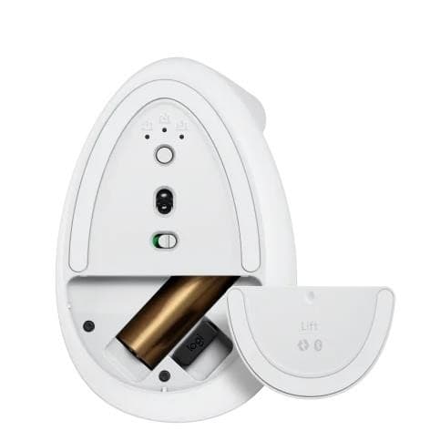 Mus USB optisk wrl vertikal/hvit høyre 910-006475, Logitech