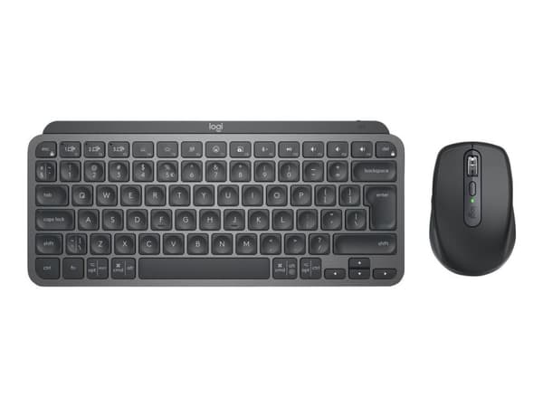 Näppäimistö + hiiri mx näppäimet mini/de black 920-011054, Logitech Grafiitti