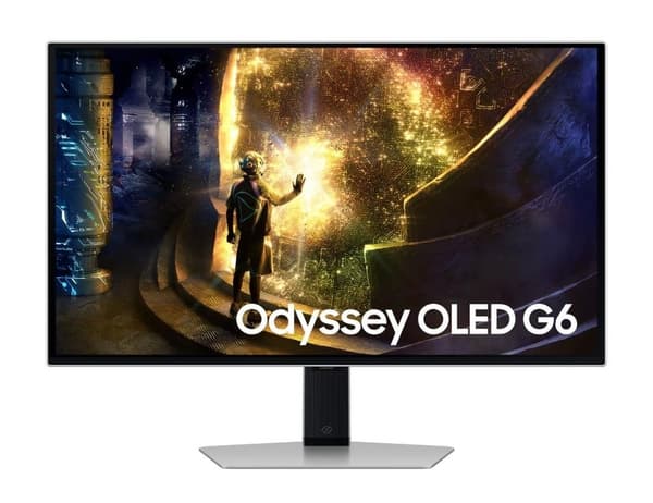 Monitor ls27dg610suxen (27", gaming, panel oled, 2560x1440, 16:9, 240hz, matt, 0,03 ms, vridbar, pivot), Samsung Silver