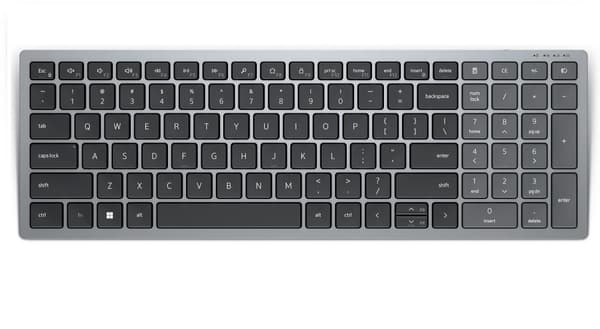 Tastatur wrl kb740/eng 580-akox, Dell Grå, Sort