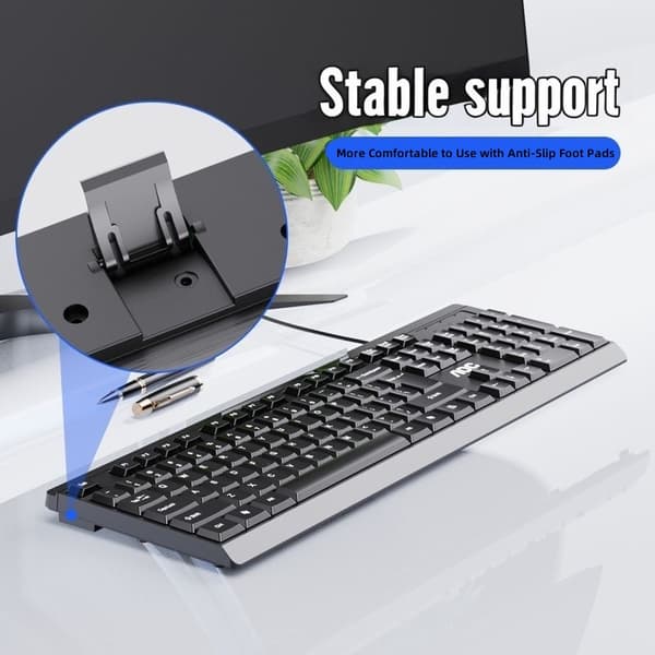 AOC kablet USB-tastatur og mussæt KM160 - Universal til stationære og bærbare computere