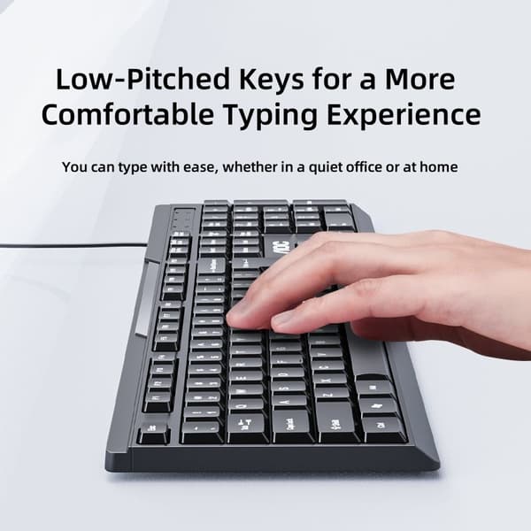 AOC kablet USB-tastatur og mussæt KM160 - Universal til stationære og bærbare computere