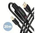 Pikkukuva 1 / 6: AXAGON, USB Type A - USB Type B, USB-toistinkaapeli, 20 m, ADR-220B