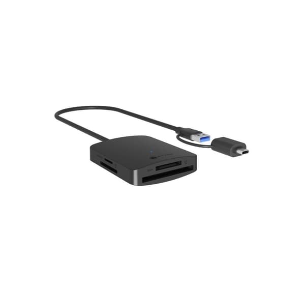 Raidsonic, 4-i-1 kortläsare med USB 3.2 Gen 1 Typ-A + Type-C, IB-CR302-CU3