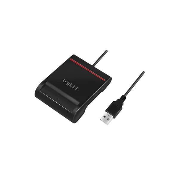 Logilink, kortläsare, USB 2.0 kortläsare, för smart ID, CR0047 Svart