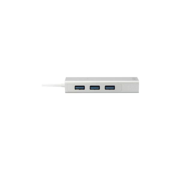 Digitus, USB Hub, 3-ports USB Hub och Gigabit LAN-adapter, DA-70250-1