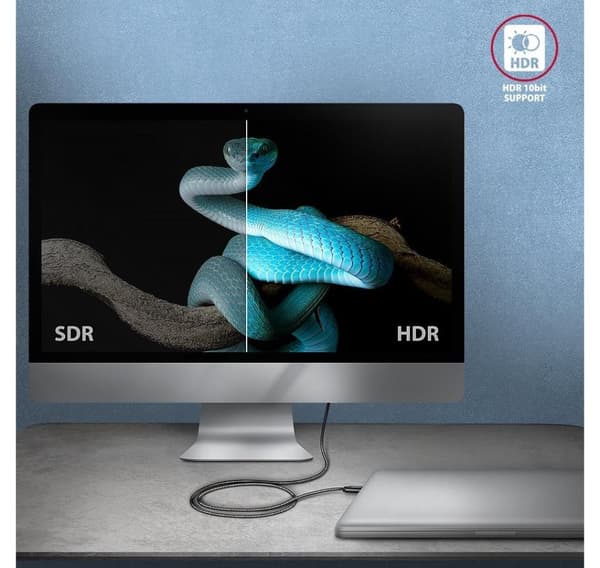 AXAGON, USB Typ C - USB Typ C, Data och laddning USB4 Gen 3x2-kabel, 1 m, BUCM3-CM15AB