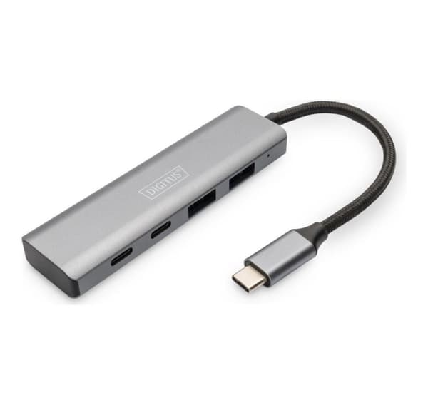 Digitus, USB-C Hub, USB-C 4 Port HUB 2x USB-A + 2x USB-C Gen2, DA-70245