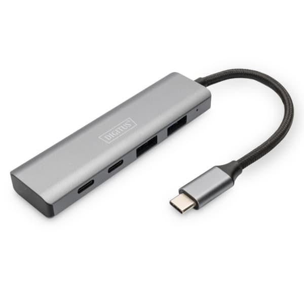 Digitus, USB-C Hub, USB-C 4 Port HUB 2x USB-A + 2x USB-C Gen2, DA-70245