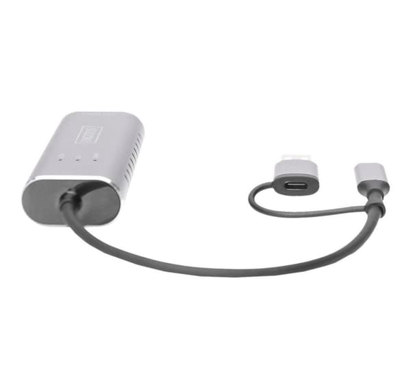 Digitus, USB3.0/USB C 3.1 till 2.5G Ethernet-adapter, USB Type-C Gigabit Ethernet-adapter 2.5G, USB-C + USB A (USB3.1/3.0), DN-3028