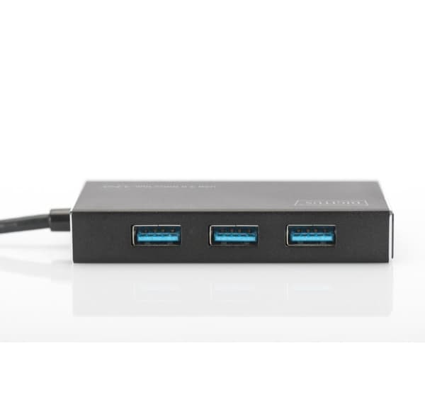 Digitus, USB 3.0 Hub, USB 3.0 Hub, 4-portar Inkl. 5V/2A strömförsörjning, DA-70240-1