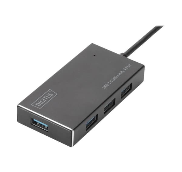 Digitus, USB 3.0 Hub, USB 3.0 Hub, 4-portar Inkl. 5V/2A strömförsörjning, DA-70240-1
