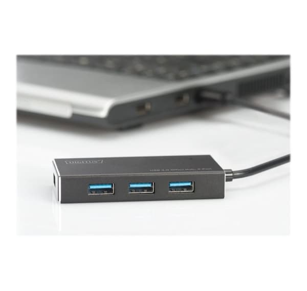 Digitus, USB 3.0 Hub, USB 3.0 Hub, 4-portar Inkl. 5V/2A strömförsörjning, DA-70240-1