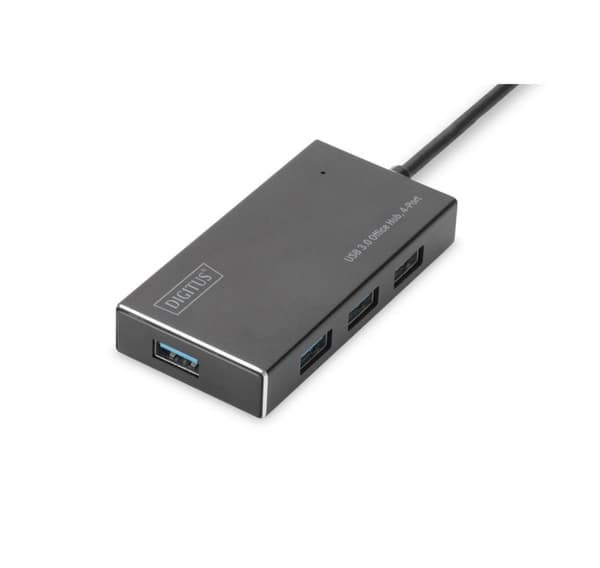 Digitus, USB 3.0 Hub, USB 3.0 Hub, 4-portar Inkl. 5V/2A strömförsörjning, DA-70240-1