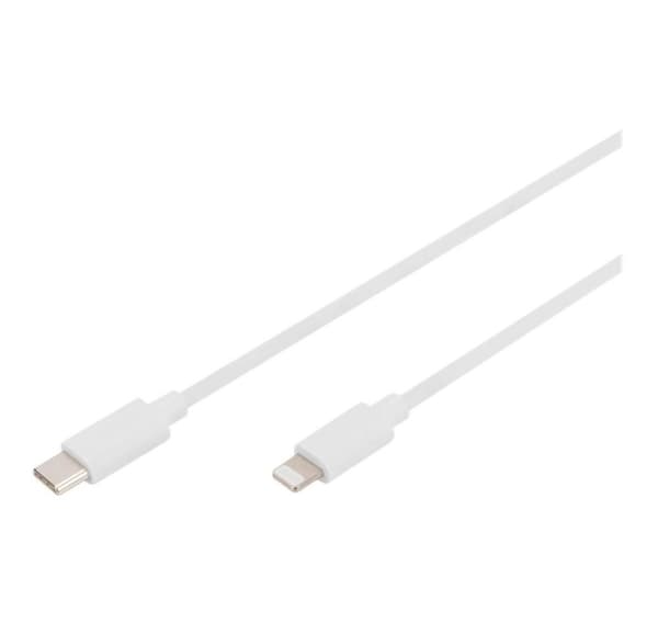 Digitus, USB-C til Lightning, Lightning til USB-C data-/ladekabel, DB-600109-020-W