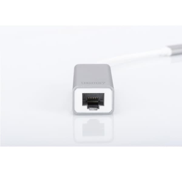 Digitus, USB Type-C til RJ45, USB Type C 3.0 Gigabit Ethernet-adapter 10/100/1000 Mbps, DN-3024