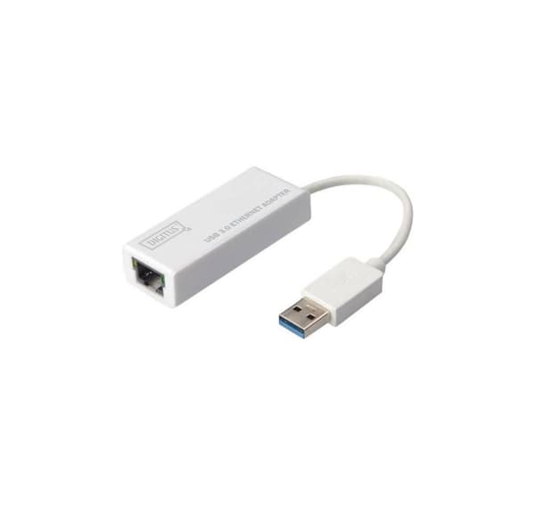 Digitus, verkkosovitin, USB 3.0 - Gigabit Ethernet -sovitin USB-A-uros, 10/100/1000 Mbps, DN-3023 Valkoinen