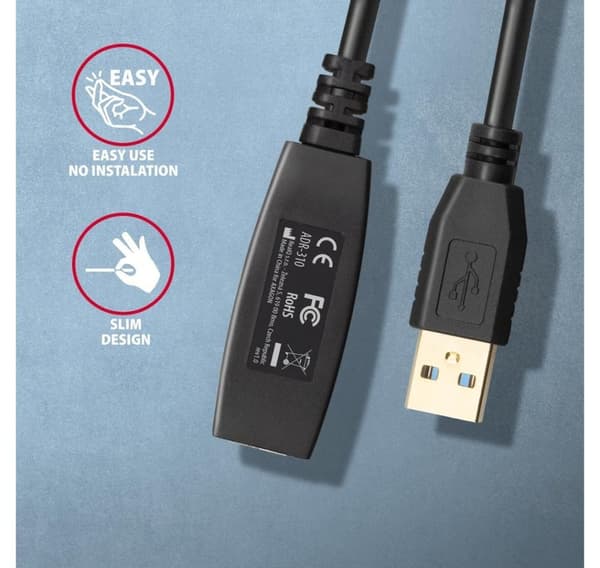 AXAGON, Active extension USB 3.2 Gen 1, 10 m, ADR-310