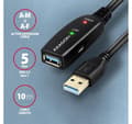 Miniatyrbild 2 av 6: AXAGON, Active extension USB 3.2 Gen 1, 10 m, ADR-310
