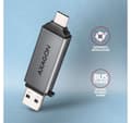 Miniatyrbilde 5 av 8: AXAGON, Mobil USB 3.2 Gen 1 MINI-kortleser med USB-C og USB-A-kontakter, CRE-DAC