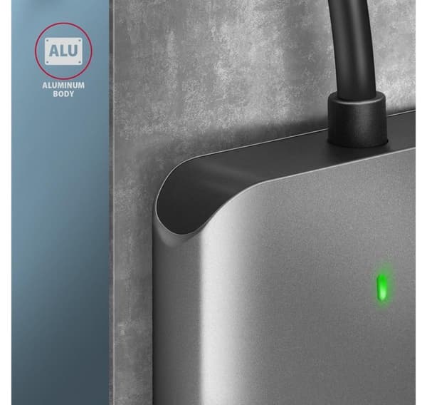 AXAGON, højhastigheds-USB-C 3.2 Gen 1-hukommelseskortlæser i aluminium, 3 slots, CRE-S3C