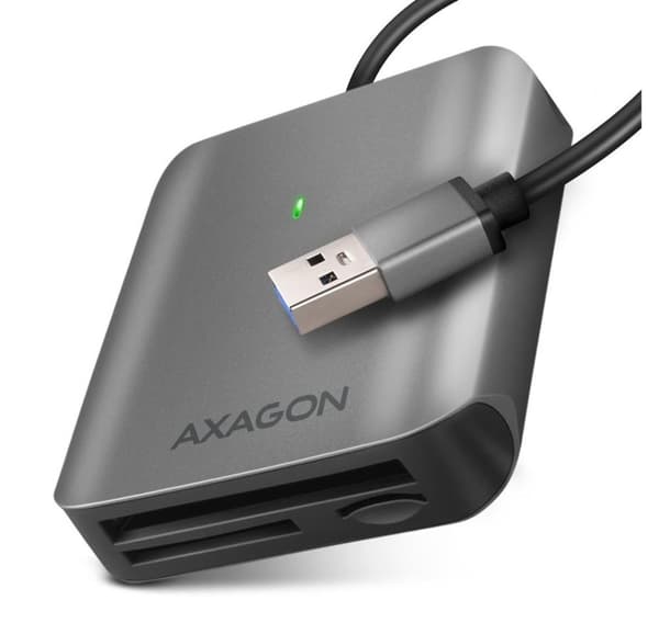 AXAGON, aluminium höghastighets USB-A 3.2 Gen 1 minneskortläsare, 3 platser, CRE-S3