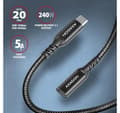 Pikkukuva 2 / 7: AXAGON, USB Type-C - USB Type-C, USB 20 Gbps -jatkokaapeli, BUCM32-CF15AB