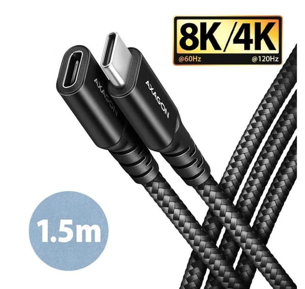 AXAGON, USB Type-C - USB Type-C, USB 20 Gbps -jatkokaapeli, BUCM32-CF15AB