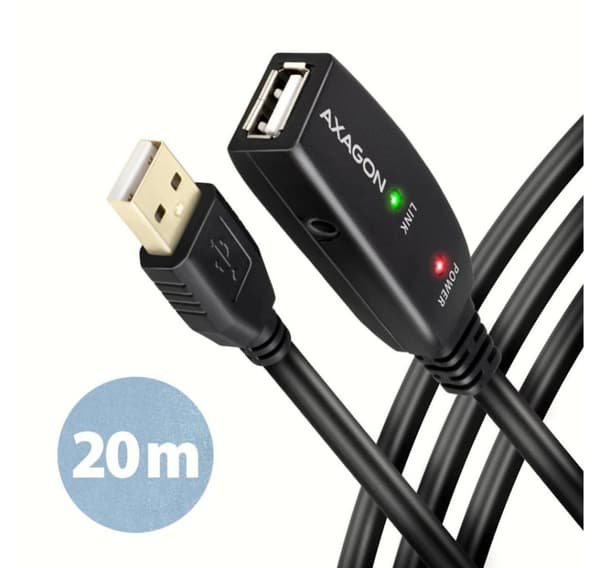 AXAGON, USB Type-A til USB Type-A, USB repeater kabel, ADR-220
