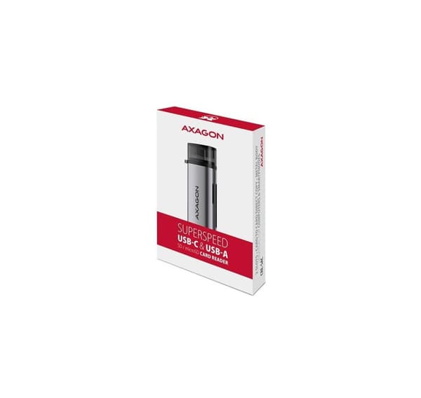 AXAGON, Mobil USB 3.2 Gen 1 kortlæser med USB-C og USB-A stik, CRE-SAC