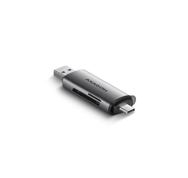 AXAGON, Mobile USB 3.2 Gen 1 kortinlukija USB-C- ja USB-A-liitännöillä, CRE-SAC