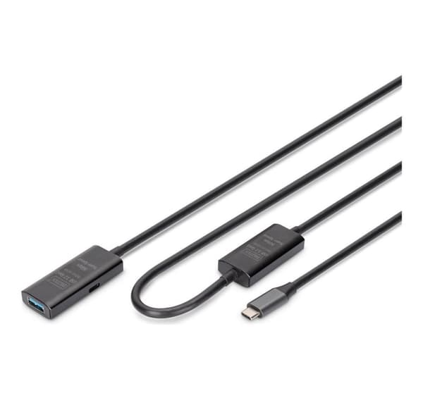 Digitus, USB-C till USB-A, Active USB 3.2 Gen1 5G förlängningskabel, DA-73111