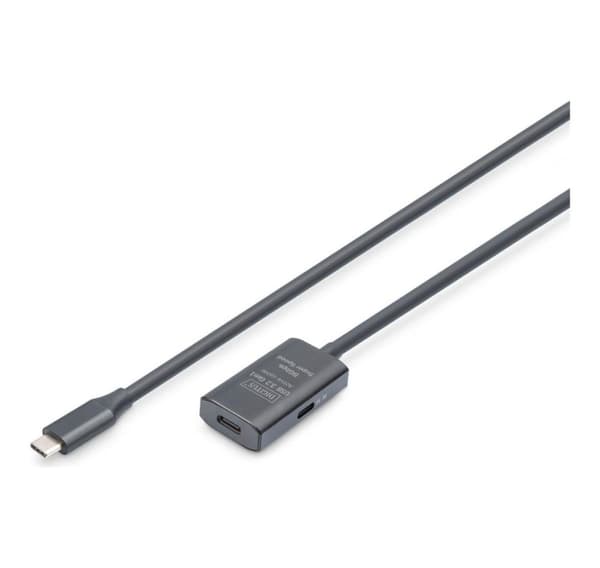 Digitus, USB-C till USB-C, Active USB 3.2 Gen1 5G förlängningskabel, DA-73108