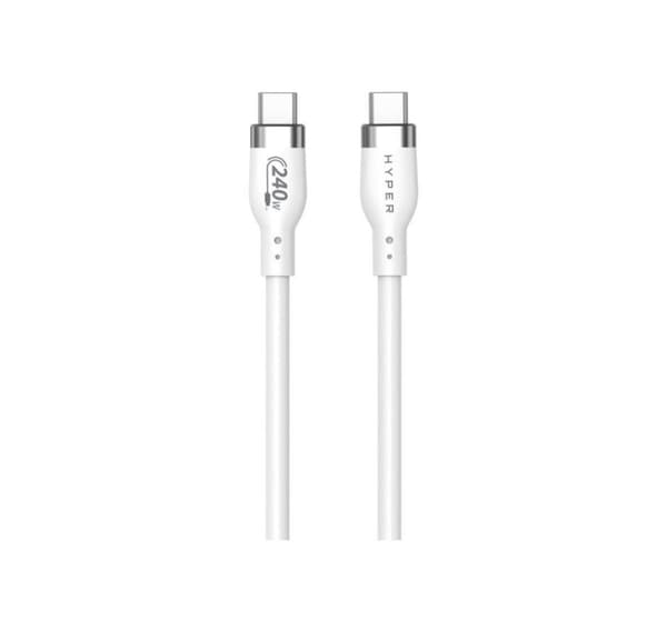 Hyper, USB-C til USB-C, 1M silikon 240W USB-C ladekabel